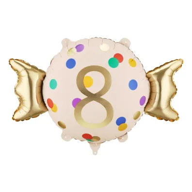 PartyDeco Balon foliowy Cukierek   8  , 61x37 cm, mix  1 op. / 1 szt.