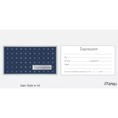 Stamp Zaproszenia Style wz�r nr 10 10 szt.