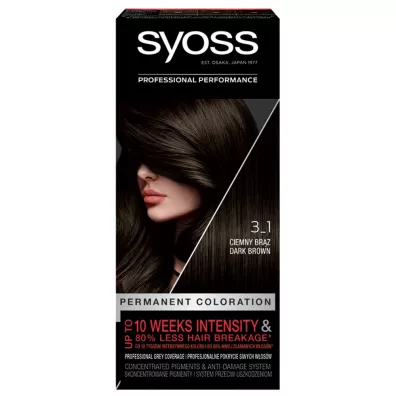 Syoss Permanent Coloration farba do wosw trwale koloryzujca 31 Ciemny Brz