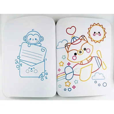 Kolorowanka Kawaii z grubym lakierowanym obrysem. Kot