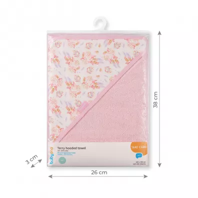 Babyono Okrycie k�pielowe frotte z kapturkiem 100x100cm