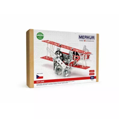 Klocki metalowe Merkur 051 - Samolot dwupatowiec, 148 el. 5516 MERKUR