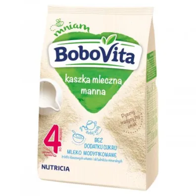 BoboVita Kaszka mleczna manna bez dodatku cukru po 4 miesi�cu 230 g