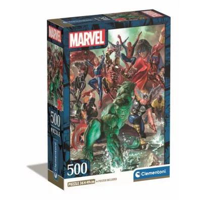 Puzzle 500 el. Compact The Avengers Clementoni