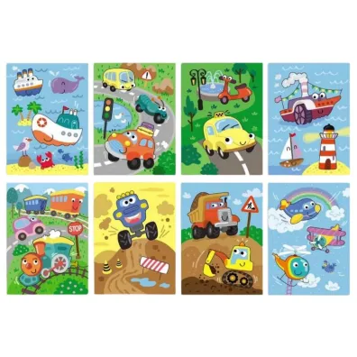 Malowanka wodna z pisakiem 15x18 cm Transport MAKSIK DOB7349 Dodo