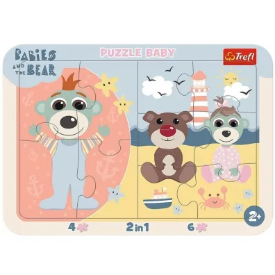 Puzzle ramkowe Baby 2w1 - S�odkie Bobaski Trefl