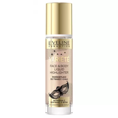 Eveline Cosmetics Variete Liquid P�ynny roz�wietlacz do twarzy i cia�a 01 Champagne Gold 30 ml