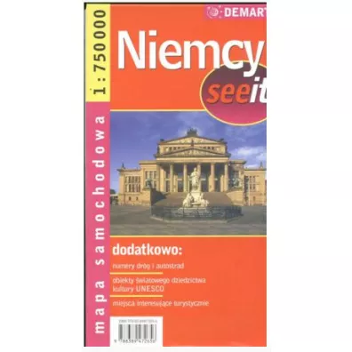 Niemcy 1:750 000 mapa samochodowa