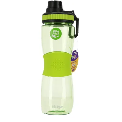 Bidon na wod� Strigo z gumowym uchwytem zielony