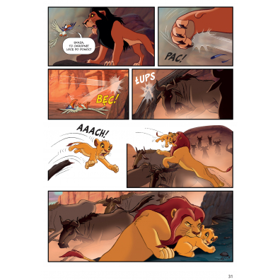 Klasyczne Banie Disneya w komiksie Krl lew