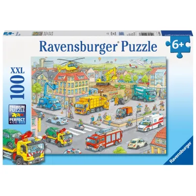 Puzzle 100 el. XXL Poci�g w mie�cie Ravensburger