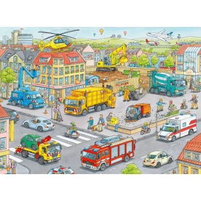 Puzzle 100 el. XXL Poci�g w mie�cie Ravensburger
