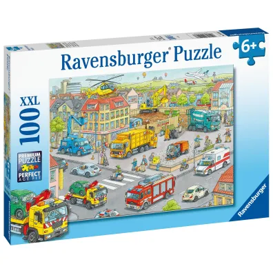 Puzzle 100 el. XXL Poci�g w mie�cie Ravensburger