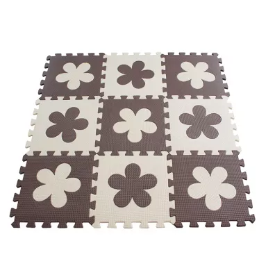 Puzzle Mata podogowa, piankowa 9 el. Kwiatki Askato