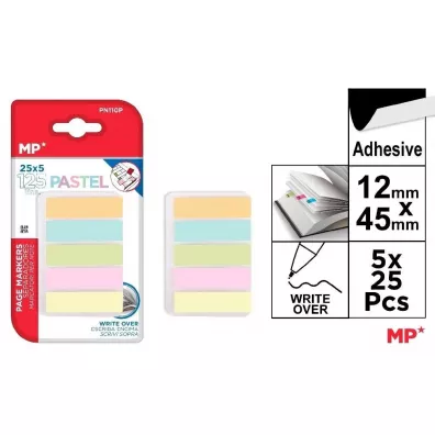 Mp Main Paper Zak�adki indeksuj�ce pastel 45x12mm 125 szt.