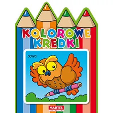 Sowa kolorowe kredki