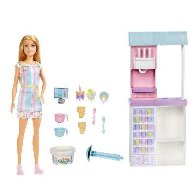 Barbie lodziarnia zestaw i lalka Mattel