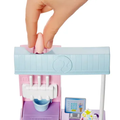 Barbie lodziarnia zestaw i lalka Mattel