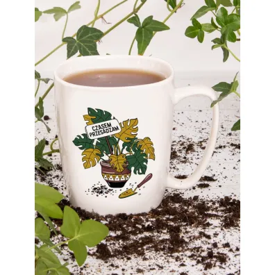 Nadwyraz.com Kubek ceramiczny bia�y Czasem przesadzam