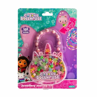 Zestaw koralik�w Gabby's Dollhouse Jednoro�ec 250 szt. + 2m gumki Astra