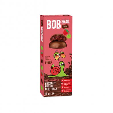 Bob Snail Przekska jabkowo-truskawkowa w mlecznej czekoladzie 30 g