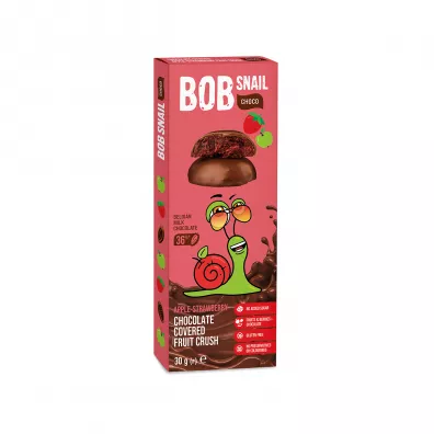 Bob Snail Przekska jabkowo-truskawkowa w mlecznej czekoladzie 30 g