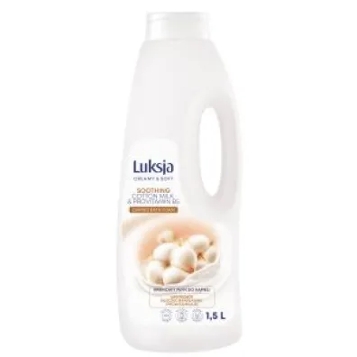 Luksja P�yn do k�pieli Creamy&soft Mleczko Bawe�niane I Prowitamina B5 1.5 l