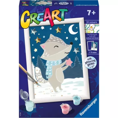 Malowanie po numerach CreArt - Borsuk w�r�d gwiazd Ravensburger
