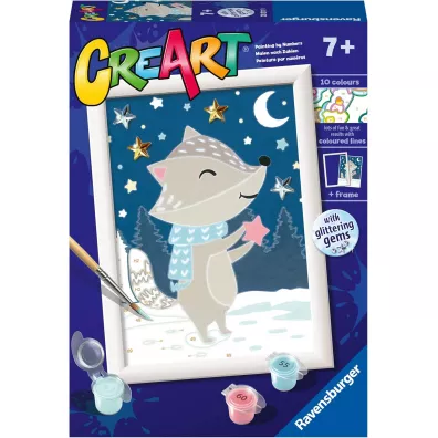 Malowanie po numerach CreArt - Borsuk w�r�d gwiazd Ravensburger
