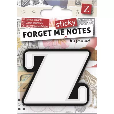 If Forget me sticky. Notes kart samoprzylepne litera Z niebieski