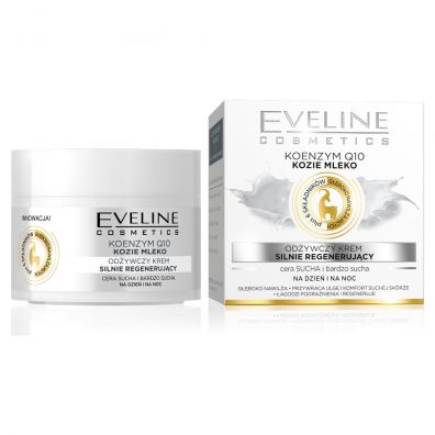 Eveline Cosmetics Koenzym Q10 + Kozie Mleko odżywczy krem silnie regenerujący dzień/noc 50 ml