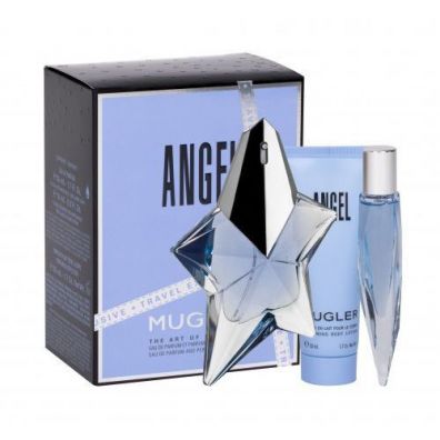 Thierry Mugler Angel zestaw woda perfumowana spray + miniatura wody perfumowanej + mleczko do ciaa 50 ml + 10 ml + 50 ml