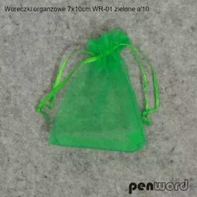 Penword Woreczki organzowe zielone 7x10cm