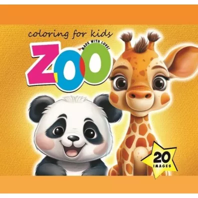 Kolorowanka 140x140 Zoo pomara�czowa 20 obrazk�w