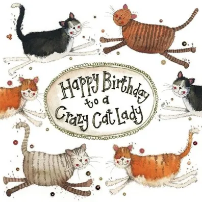 Alex Clark Karnet Urodziny Crazy Cat Lady Kociara