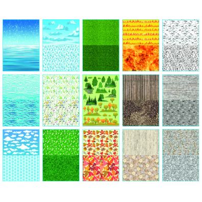 Happy Color Blok z motywami NATURA, A4, 80g, 15 arkuszy, 30 motyww 15 kartek