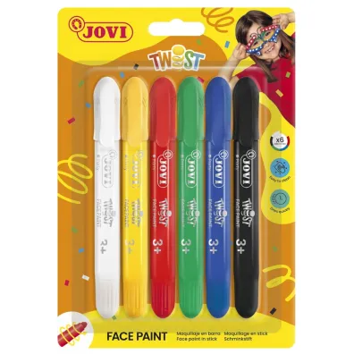 Farby do malowania twarzy JOVI w sztyfcie ze skuwk� 6 szt. mix kolor�w