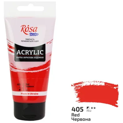 Rosa Farba akrylowa red 405 75ml