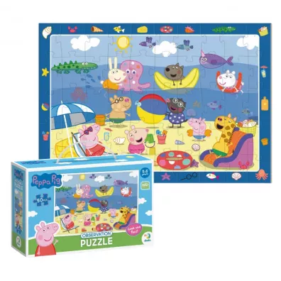 Puzzle obserwacyjne 50 el. �winka Peppa. Wakacje Dodo
