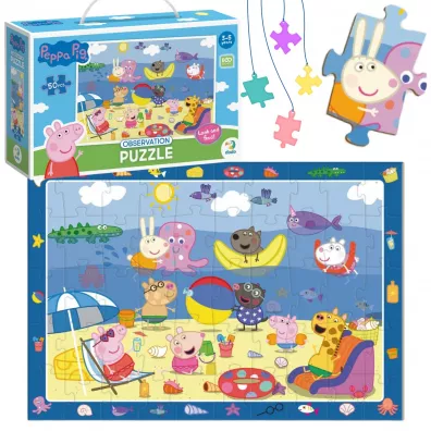 Puzzle obserwacyjne 50 el. �winka Peppa. Wakacje Dodo