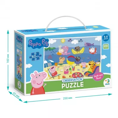 Puzzle obserwacyjne 50 el. �winka Peppa. Wakacje Dodo