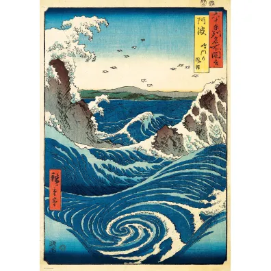 Puzzle 1000 el. Naruto Whirlpool, Hiroshige Utagawa Eurographics