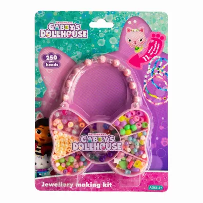 Zestaw koralik�w Gabby's Dollhouse Motyl 250 szt. + 2m gumki Astra
