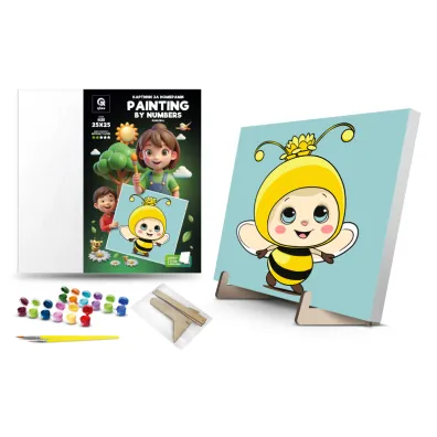 Malowanie po numerach - Pszcz�ka 25x25cm Qbee