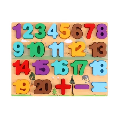 Puzzle Uk�adanka drewniana Liczby Pro Kids