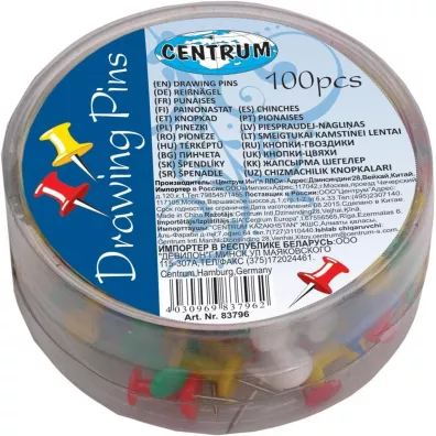 Centrum Pinezki beczu�ki kolorowe 83796 1 cm