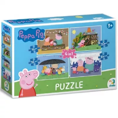 Puzzle 4w1 - Peppa Pig (16+20+36+54 el.) Dodo