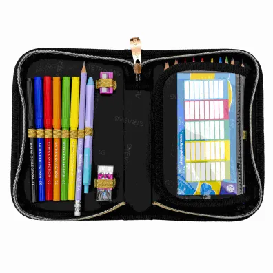 Pi�rnik pojedynczy jednoklapkowy z wyposa�eniem Astrabag Fluffy Kitty Black AC11