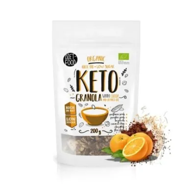 Diet-Food Keto Granola Kakao z Olejkiem Pomara�czowym 200 g Bio