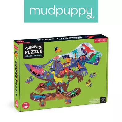 Puzzle konturowe 75 el. Jurajski Skatepark Mudpuppy